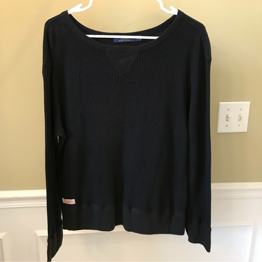 Polo Ralph Lauren L/S Thermal Top, Black, Size XL